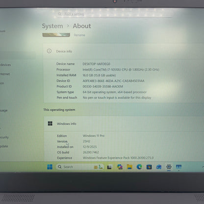 Lenovo ThinkPad X1 Carbon Gen 8 14" i7-10510U 1.8GHz 16GB RAM 1TB SSD