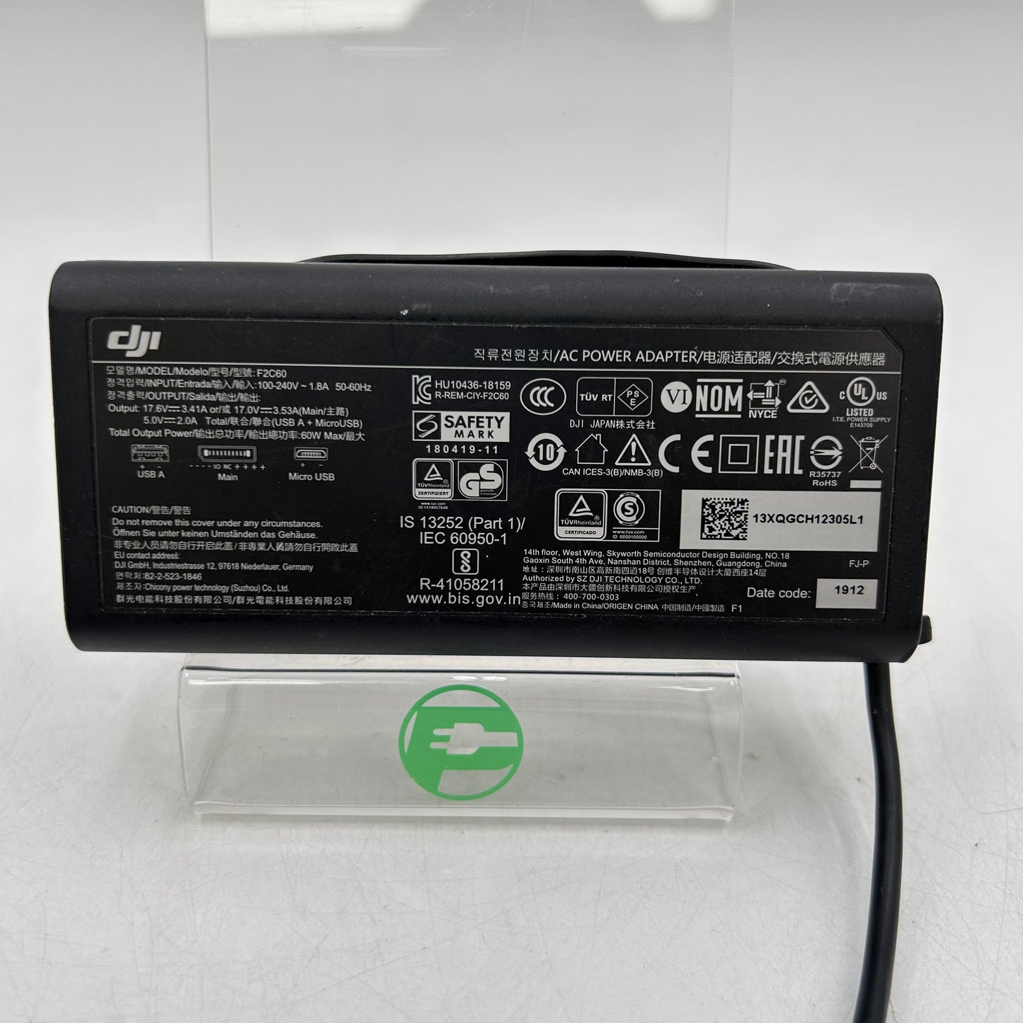 DJI Battery Charger Black F2C60 For DJI Mavic 2 Pro/Zoom/Interprise