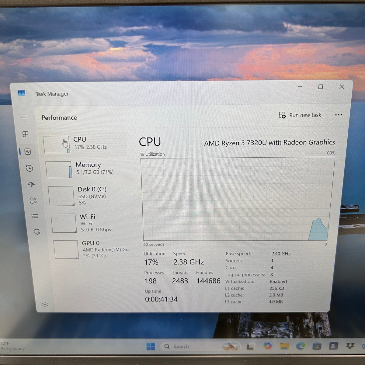 Acer Aspire 3 A315-24P 15.6" Ryzen 3 7320U 2.4GHz 8GB RAM 128GB SSD