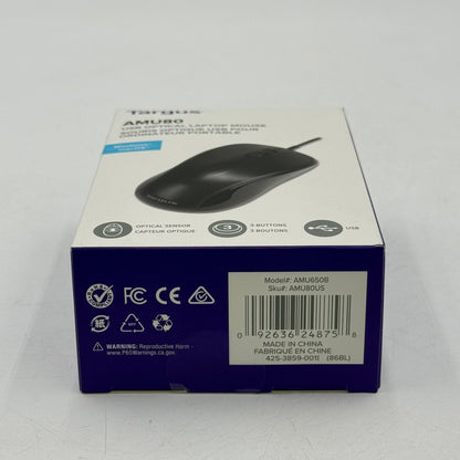 New Targus USB Optical Mouse AMU80