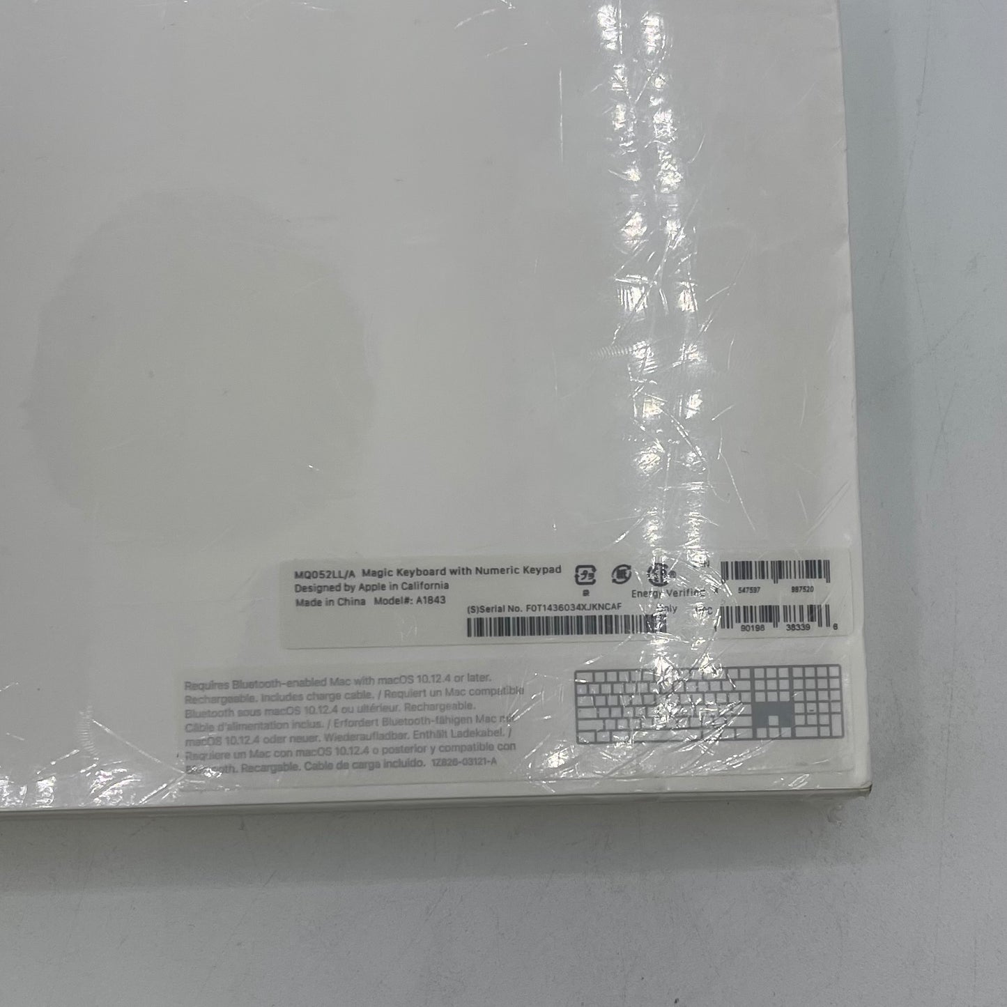 New Apple Magic Keyboard With Numeric Keypad White A1843