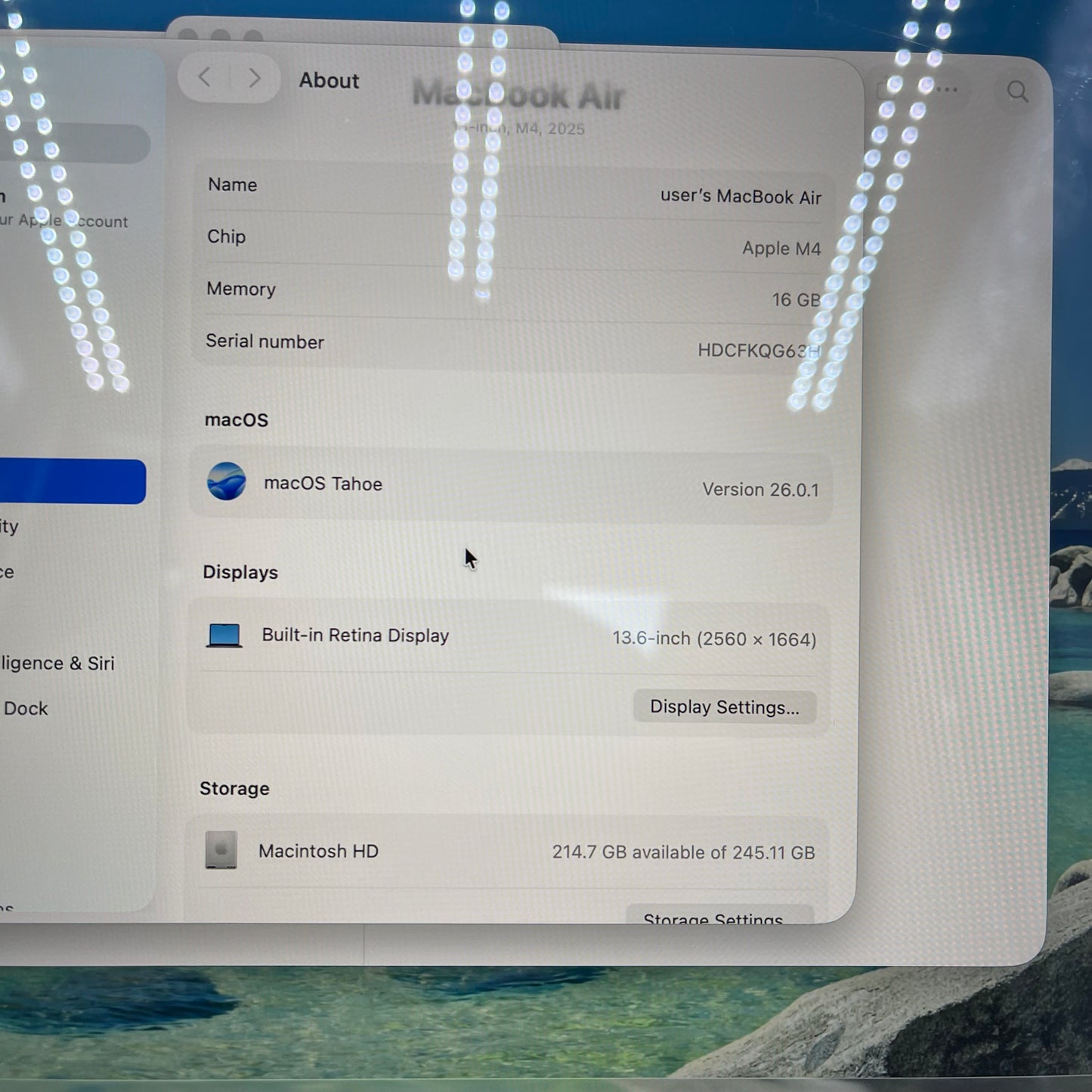 2025 Apple MacBook Air 13.6" M4 8C GPU 4.5GHz 16GB RAM 256GB SSD A3240