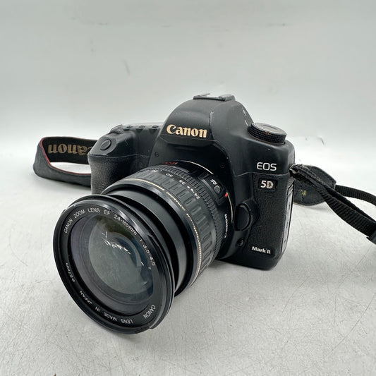 Canon EOS 5D Mark II 21.1MP Digital SLR Camera 230385 SC FAIR w/ Lens READ