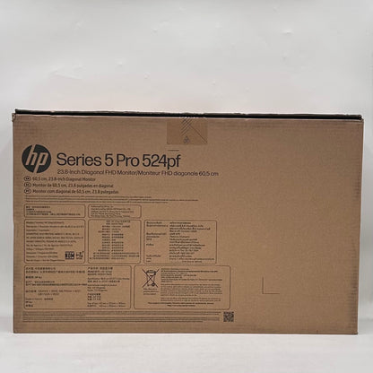 New HP 23.8" Series 5 Pro 524pf  FHD LCD IPS Business Monitor