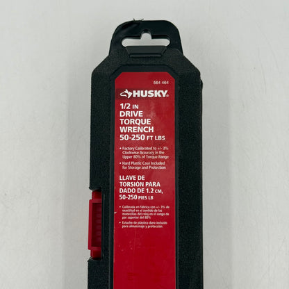 New Husky 564 464 1/2" Drive Torque Wrench 50-250 FT LBS