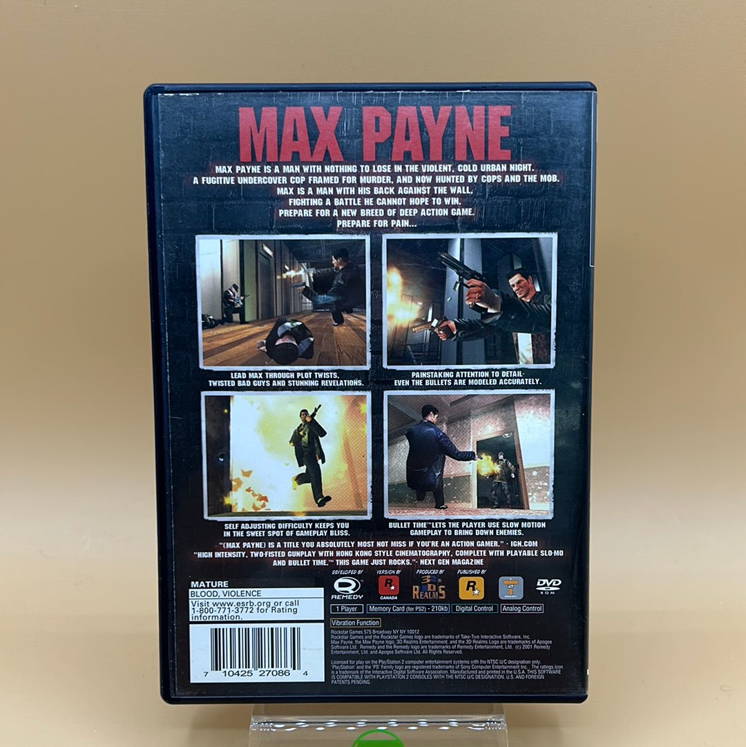 Max Payne  (Sony PlayStation 2 PS2,  2001)