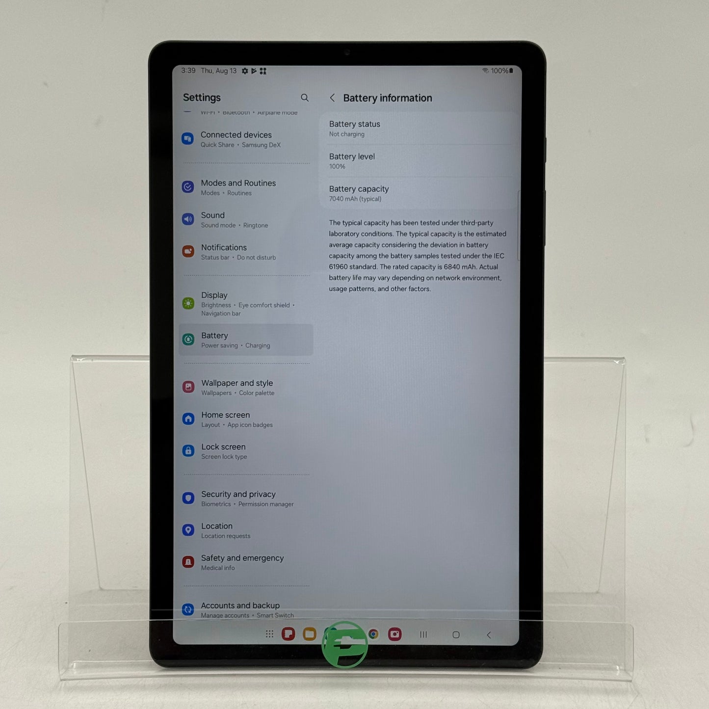 WiFi Only Samsung Galaxy Tab S6 Lite 10.4" 64GB Gray SM-P613