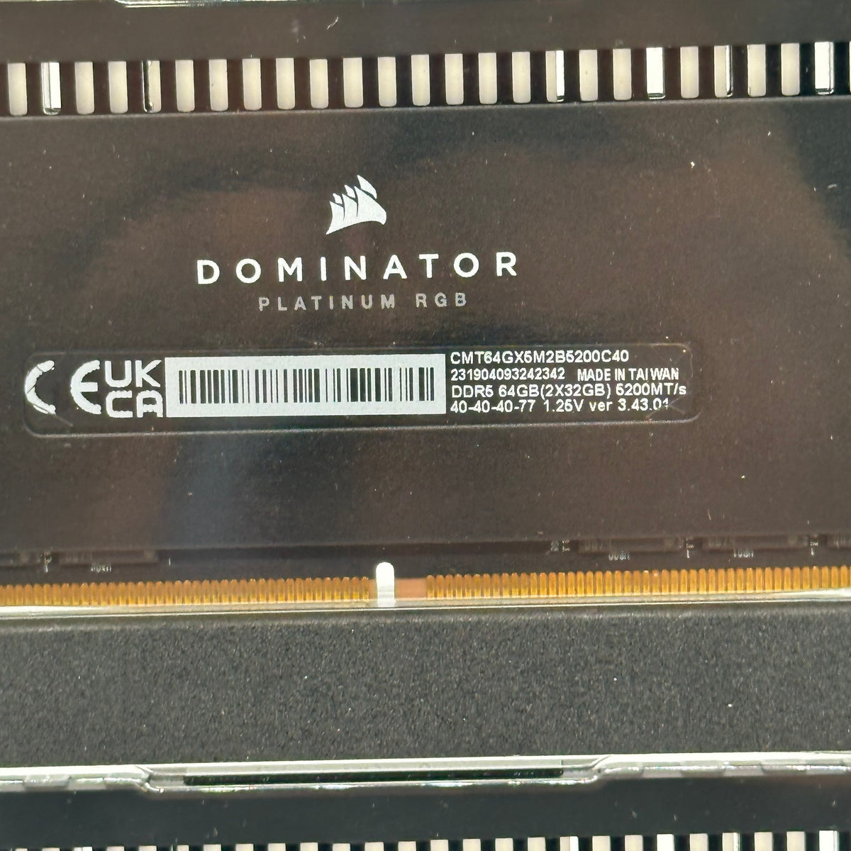 Corsair Dominator Platinum RGB 64GB (2x32GB) RAM DDR5 5200MHz CMT64GX5M2B5200C40