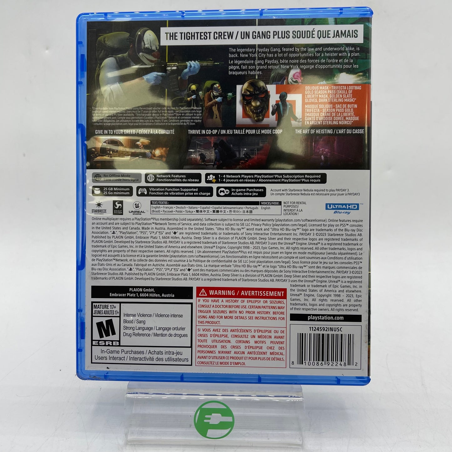 Pay Day 3 Collector Edition (Sony PlayStation 5 PS5, 2023)