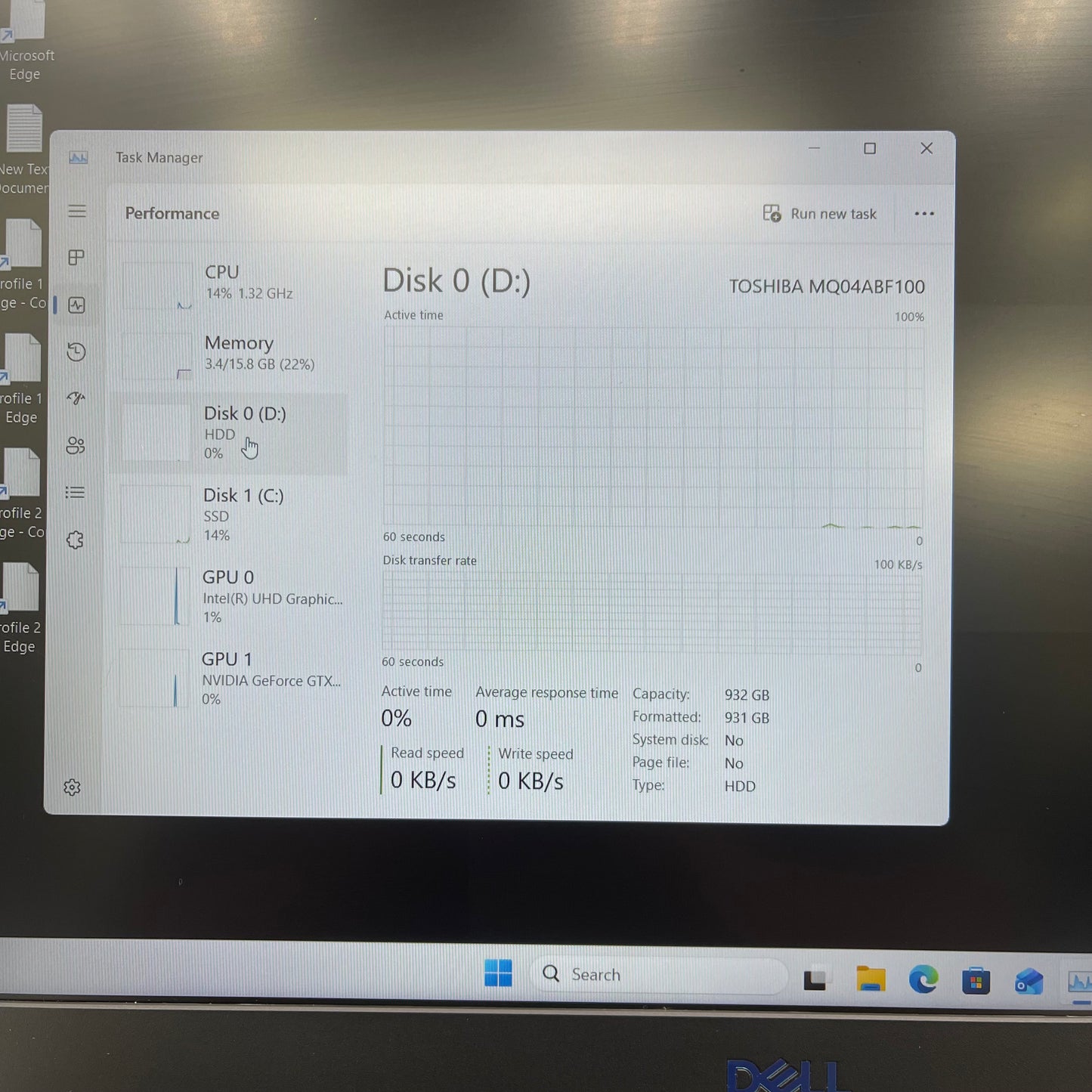 Dell G5 15.6" i7-9750H 2.6GHz 16GB RAM 256GB SSD 1TB HDD GeForce GTX 1660 Ti