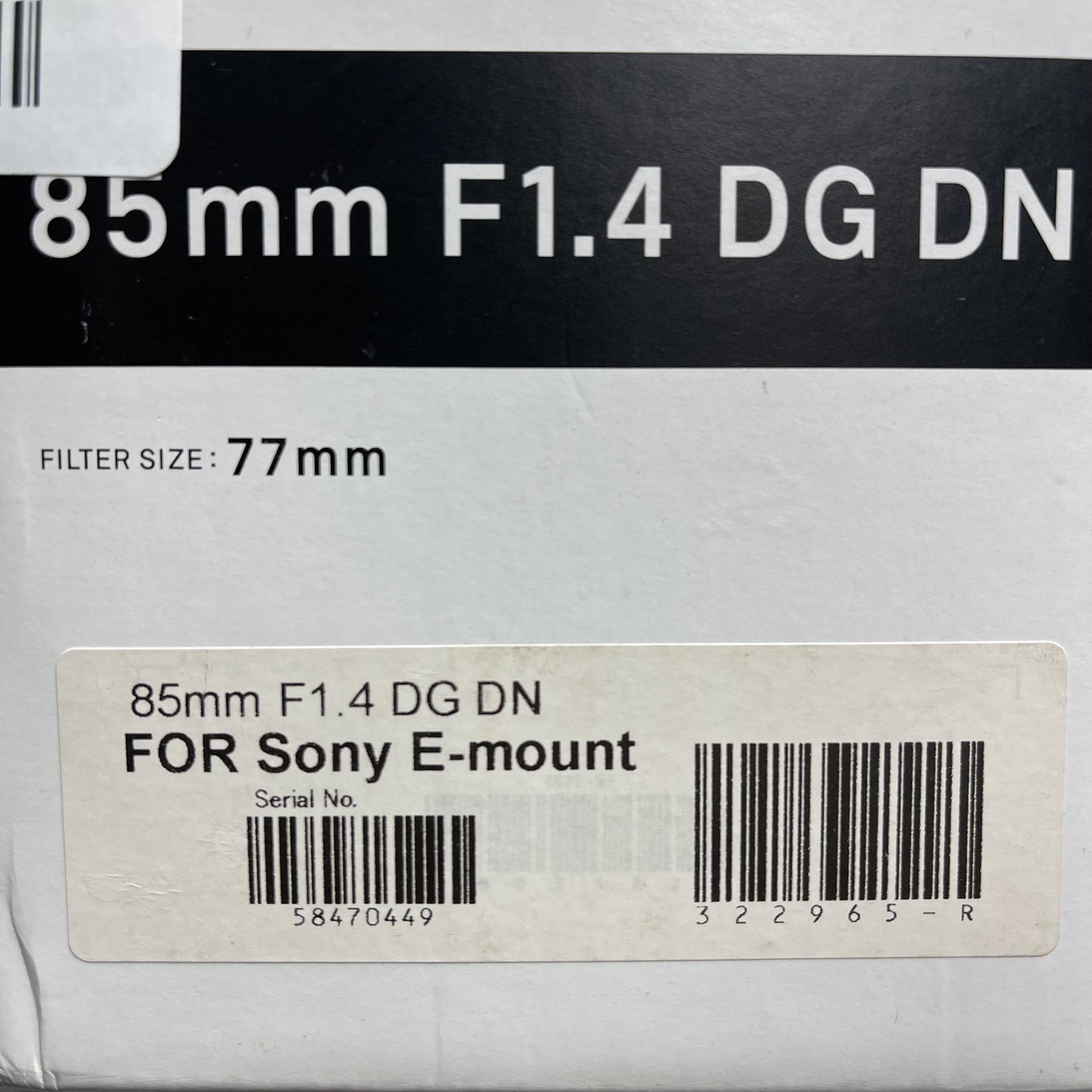 Sigma 85mm F1.4 DG DN 85mm F1.4 DG DN For Sony E-Mount
