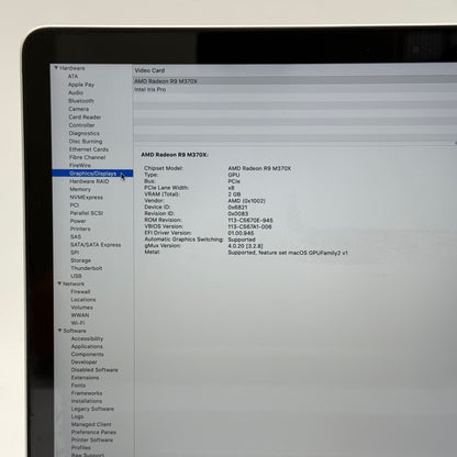 2015 Apple MacBook Pro 15" i7 2.8GHz 16GB RAM 1TB SSD Silver A1398