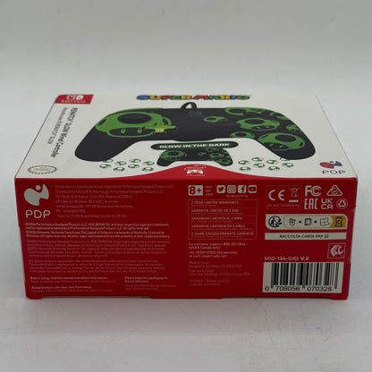 New PDP Rematch Glow Wired Glow In The Dark Controller Black