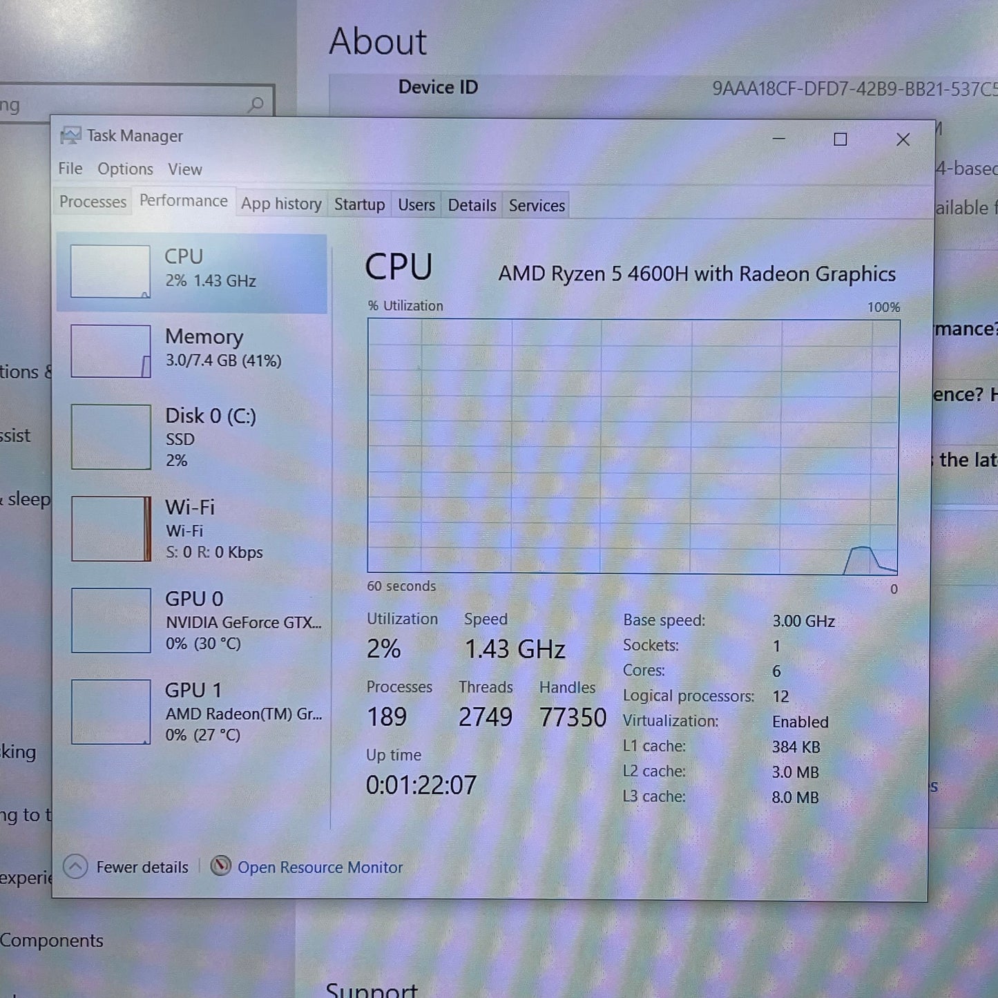Asus TUF A15 15.6" Ryzen 5 4600H 3.0GHz 8GB RAM 512GB SSD GeForce GTX 1650