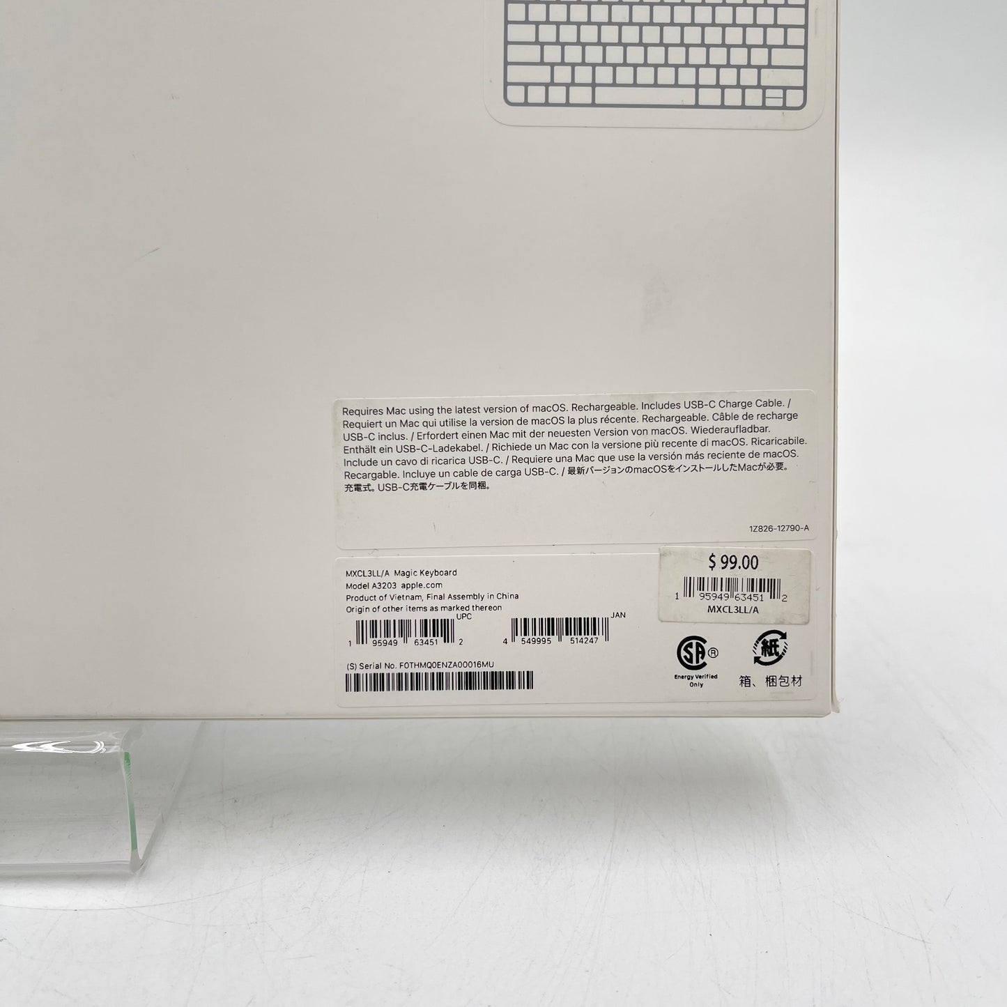 New Apple Magic Keyboard A3203 Silver