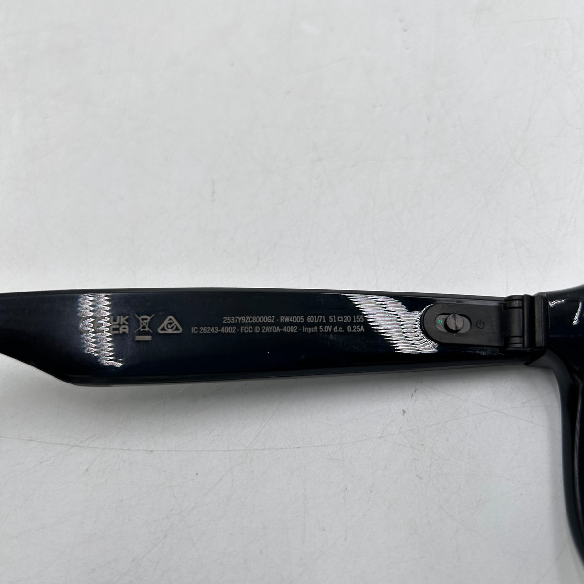 Ray-Ban Stories Wayfarer Shiny Black Standard RW005 601/71 AI Smart Glasses