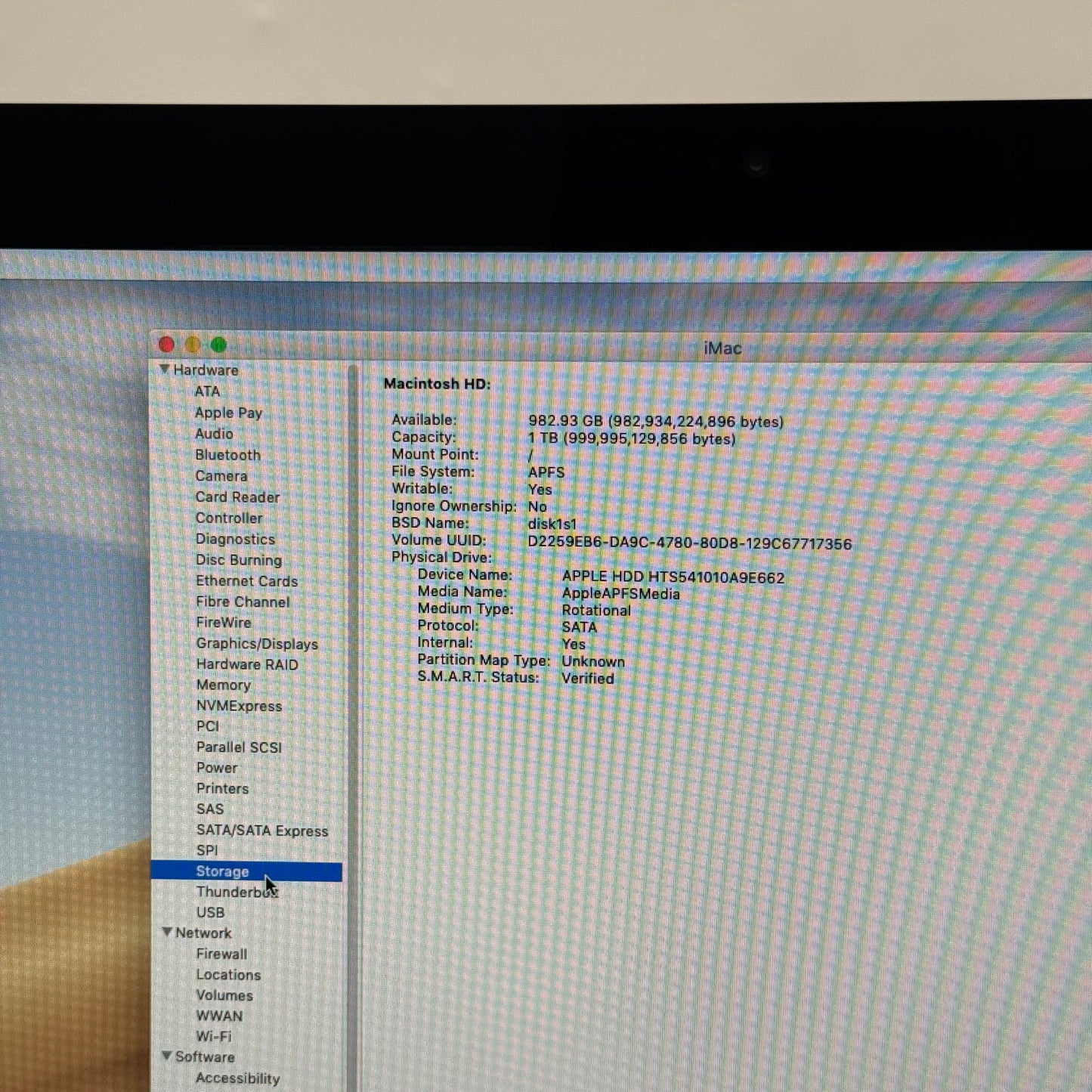 2015 Apple iMac 21.5" i5 2.8GHz 8GB RAM 1TB HDD Silver A1418