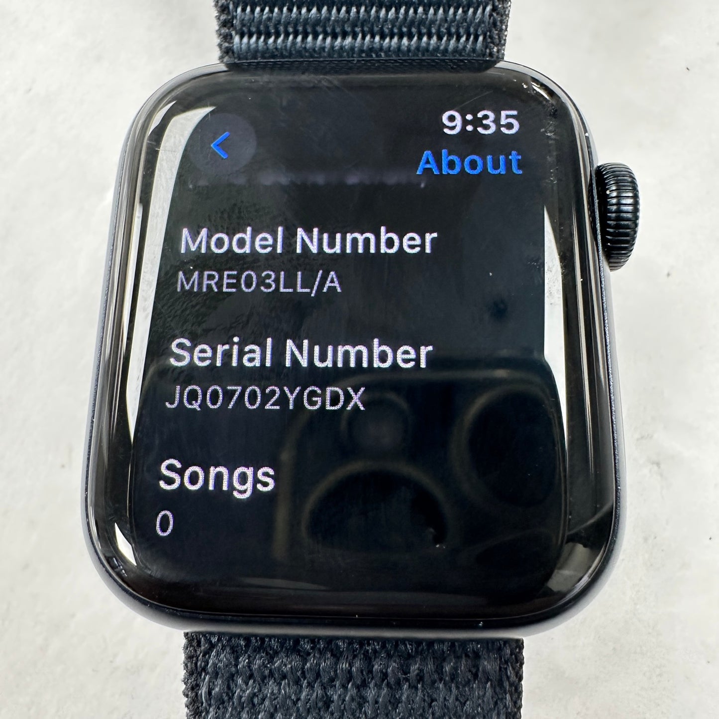 GPS Only Apple Watch SE 2nd Gen 40MM Midnight Aluminum Blue Nylon Band