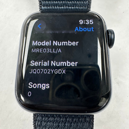 GPS Only Apple Watch SE 2nd Gen 40MM Midnight Aluminum Blue Nylon Band