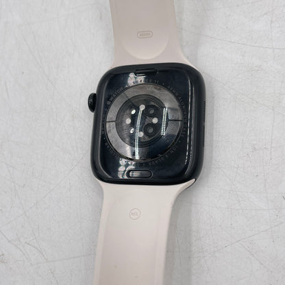 Unlocked Apple Watch Series 11 46MM Jet Black Aluminum Starlight Sport Band 