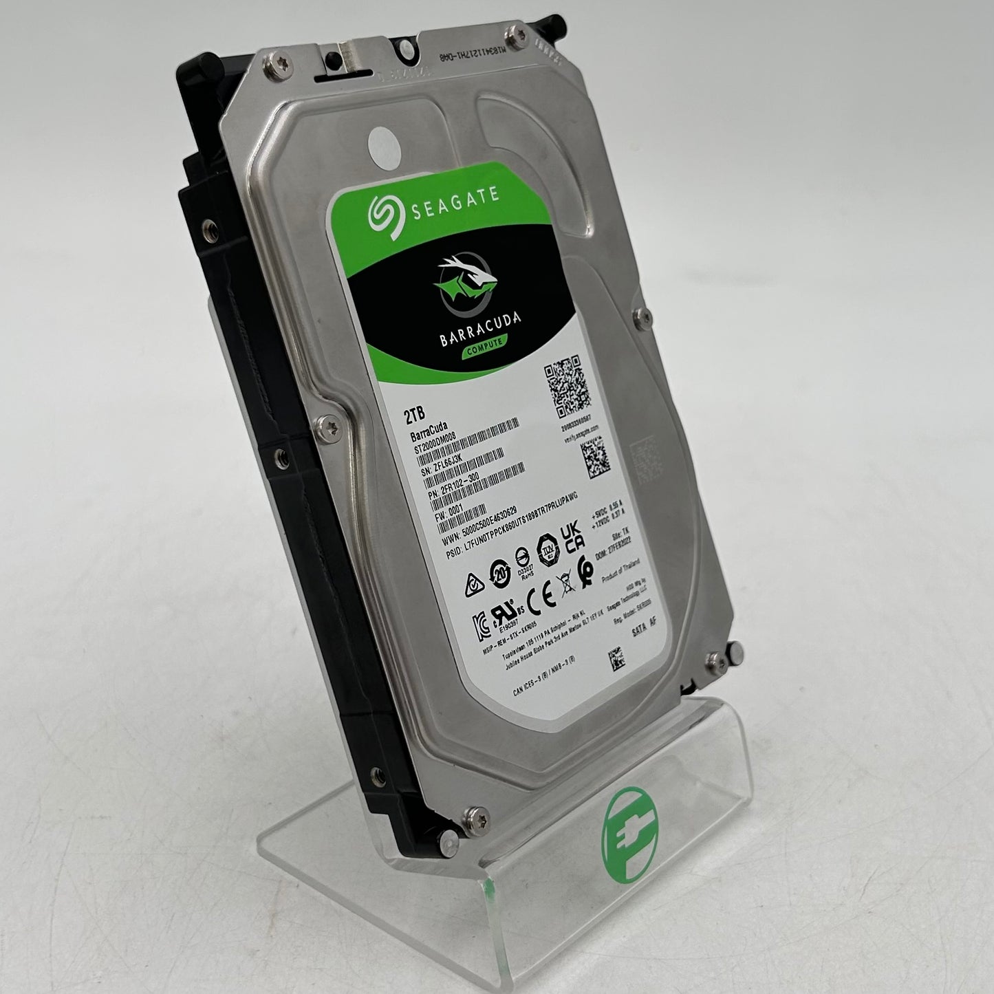 Seagate 3.5" BarraCuda Compute 2TB SATA III 6Gbps HDD ST2000DM008