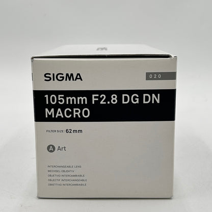 New Sigma Art Lens 105mm f/2.8  DG DN Macro For Sony E-Mount Fixed/Prime Lens