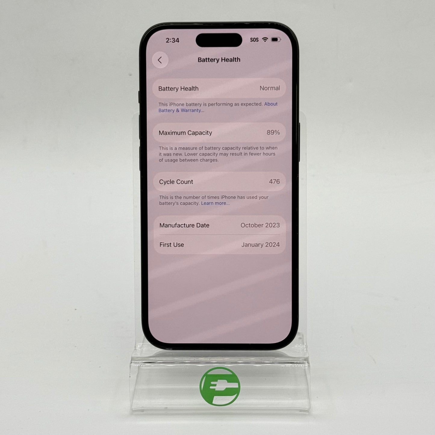 T-Mobile Apple iPhone 15 128GB Black MTLV3LL/A