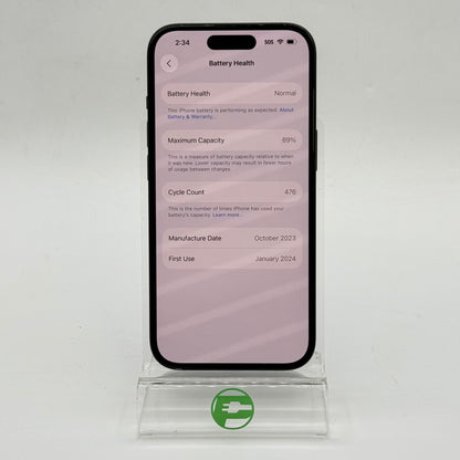 T-Mobile Apple iPhone 15 128GB Black MTLV3LL/A