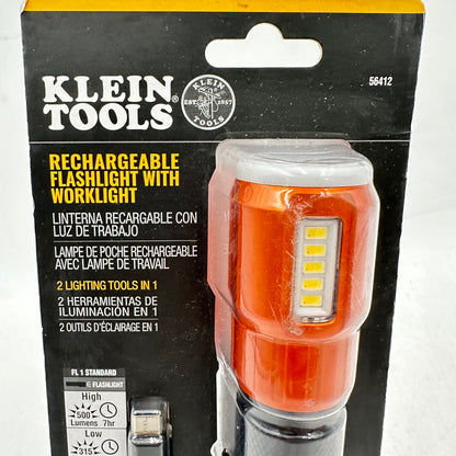 New KLEIN Rechargeable Flashlight with Worklight  56412