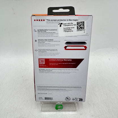 New Zagg Glass Elite Perfect Fit Tempered Glass for iPhone 16 Pro 450-17781-B