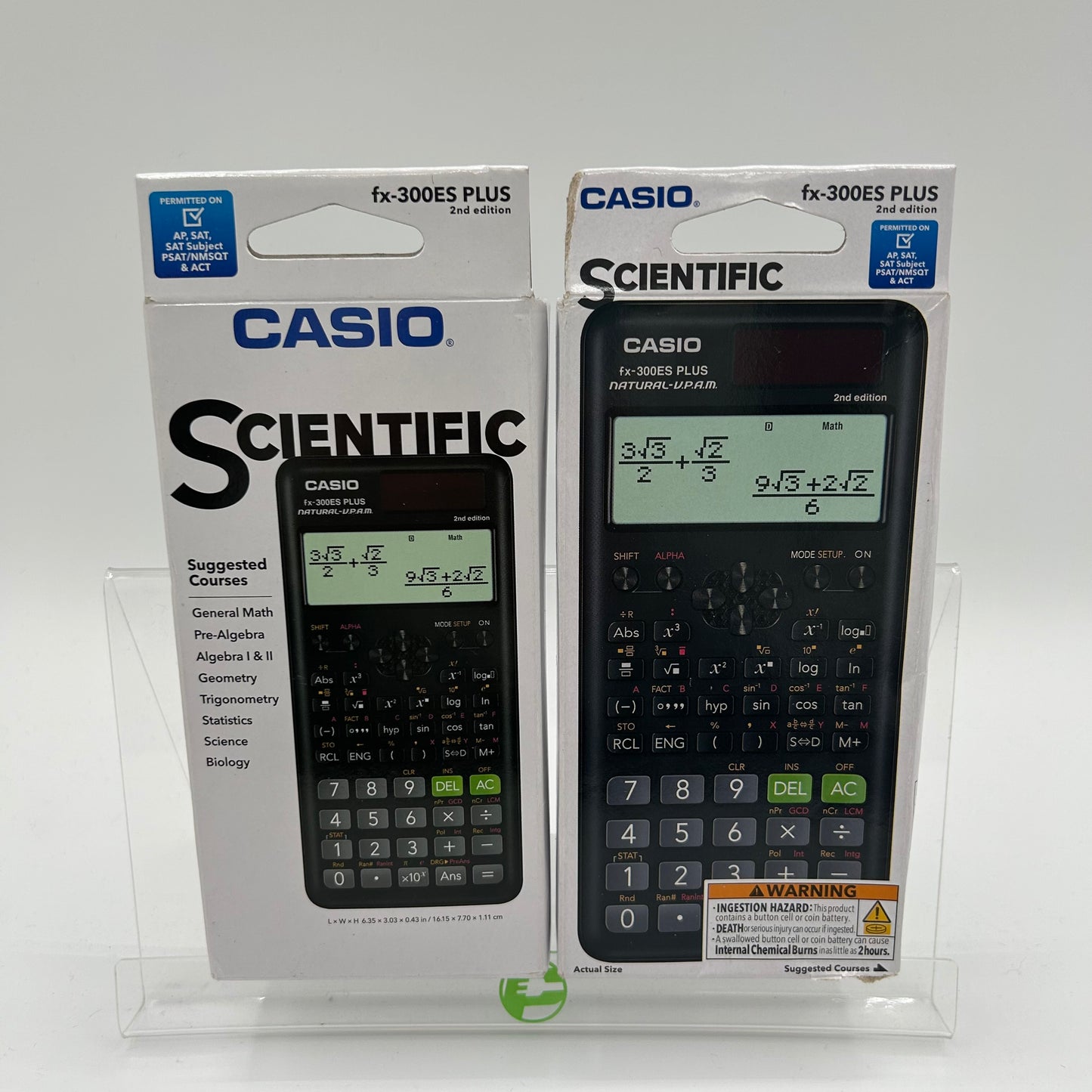 Lot of 2 Casio fx-300es Plus 2nd Edition Scientific Calculator