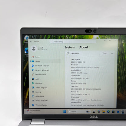 Dell Latitude 5450 14" Core Ultra 7 165U 1.7GHz 32GB RAM 512GB SSD