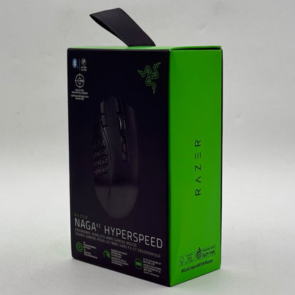 New Razer Naga V2 Hyperspeed RZ01-0360 Wireless Gaming Mouse Black
