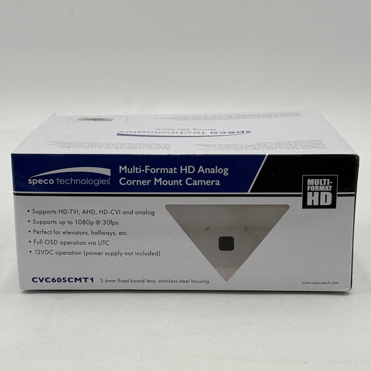 Speco Technologies Multi-Format HD Analog Corner Mount Camera CVC605CMT1