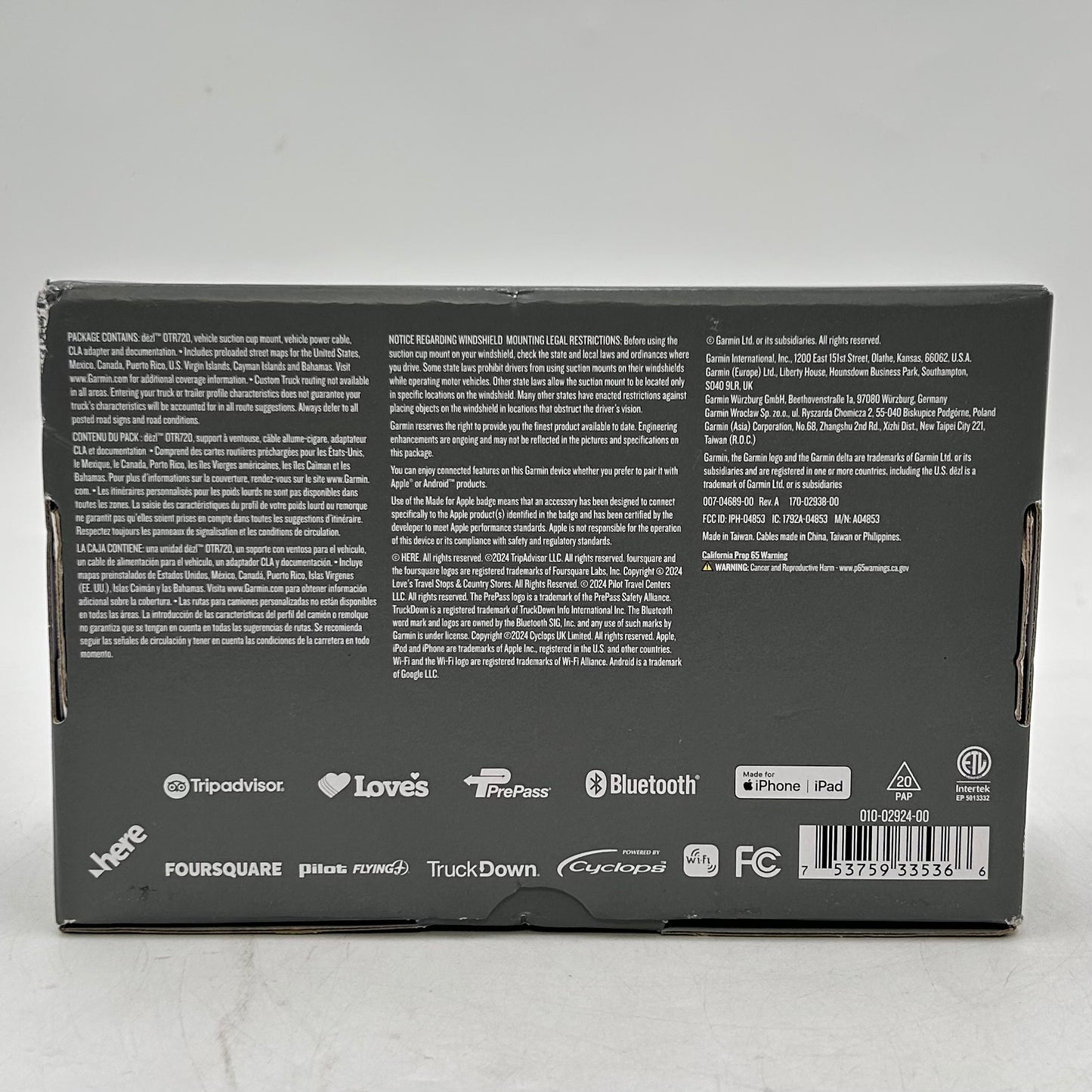New Garmin dezl OTR720 7" GPS Truck Navigator 010-02924-00