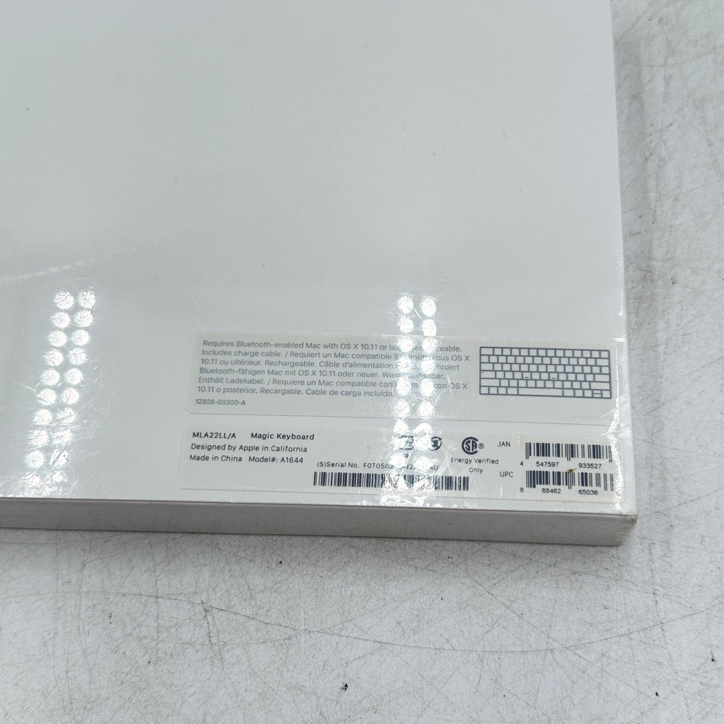New Apple Magic Keyboard White A1644