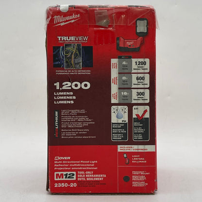 New Milwaukee 2350-20 M12 12V Multi-Directional Flood Light