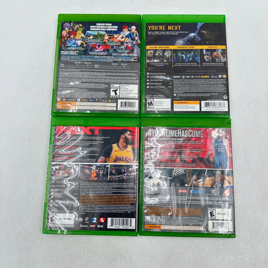 Lot of 4 Microsoft Xbox One Games [DB Xenoverse XV,MK 11,NBA 2K20,NBA2K15]