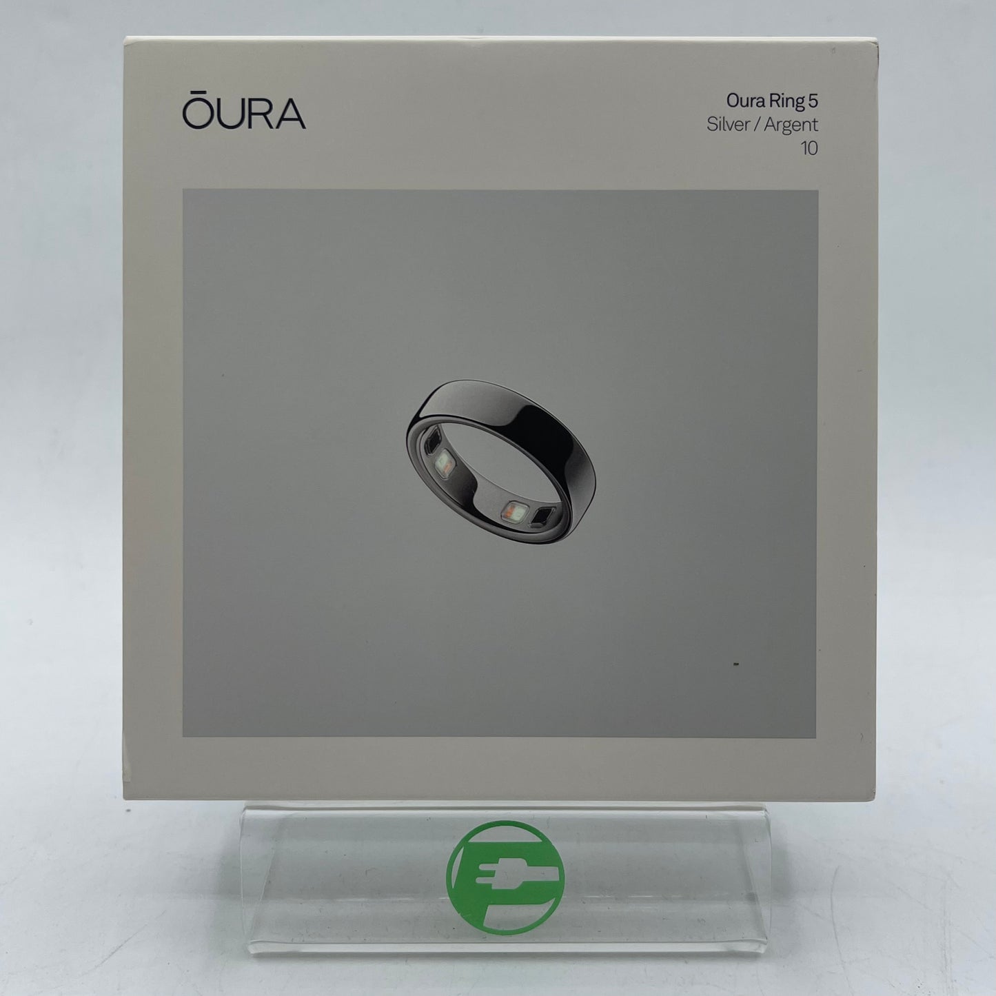 New Oura Ring 5 Size 10 Silver Titanium Smart Ring JZ90-61403-10
