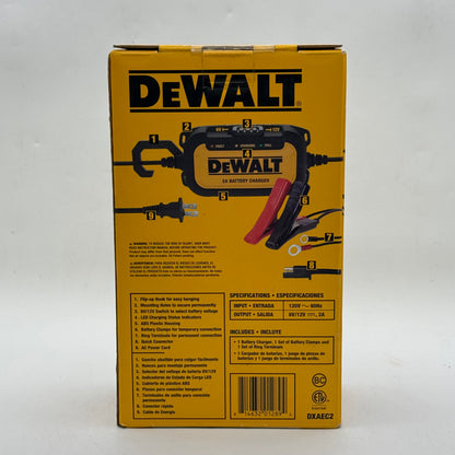 New DeWalt DXAEC2 12V Battery Charger & Maintainer