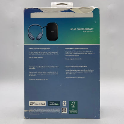 Bose QuietComfort Over-Ear Noise Cancelling Bluetooth Headphones Blue Dusk 