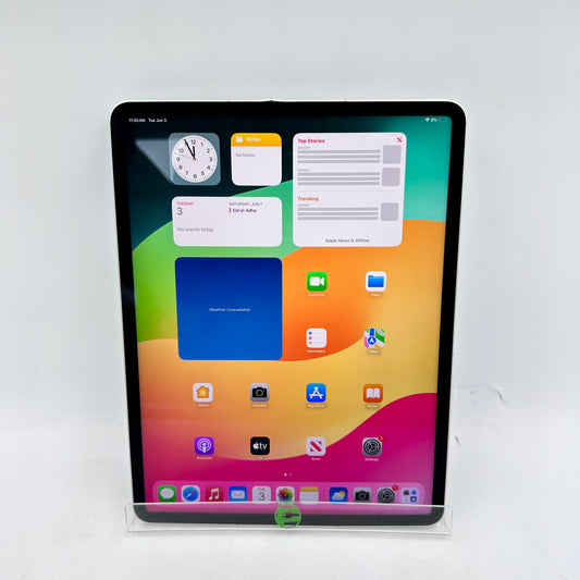 Unlocked Apple iPad Pro 12.9" 5th Gen 128GB Silver MHNT3LL/A READ