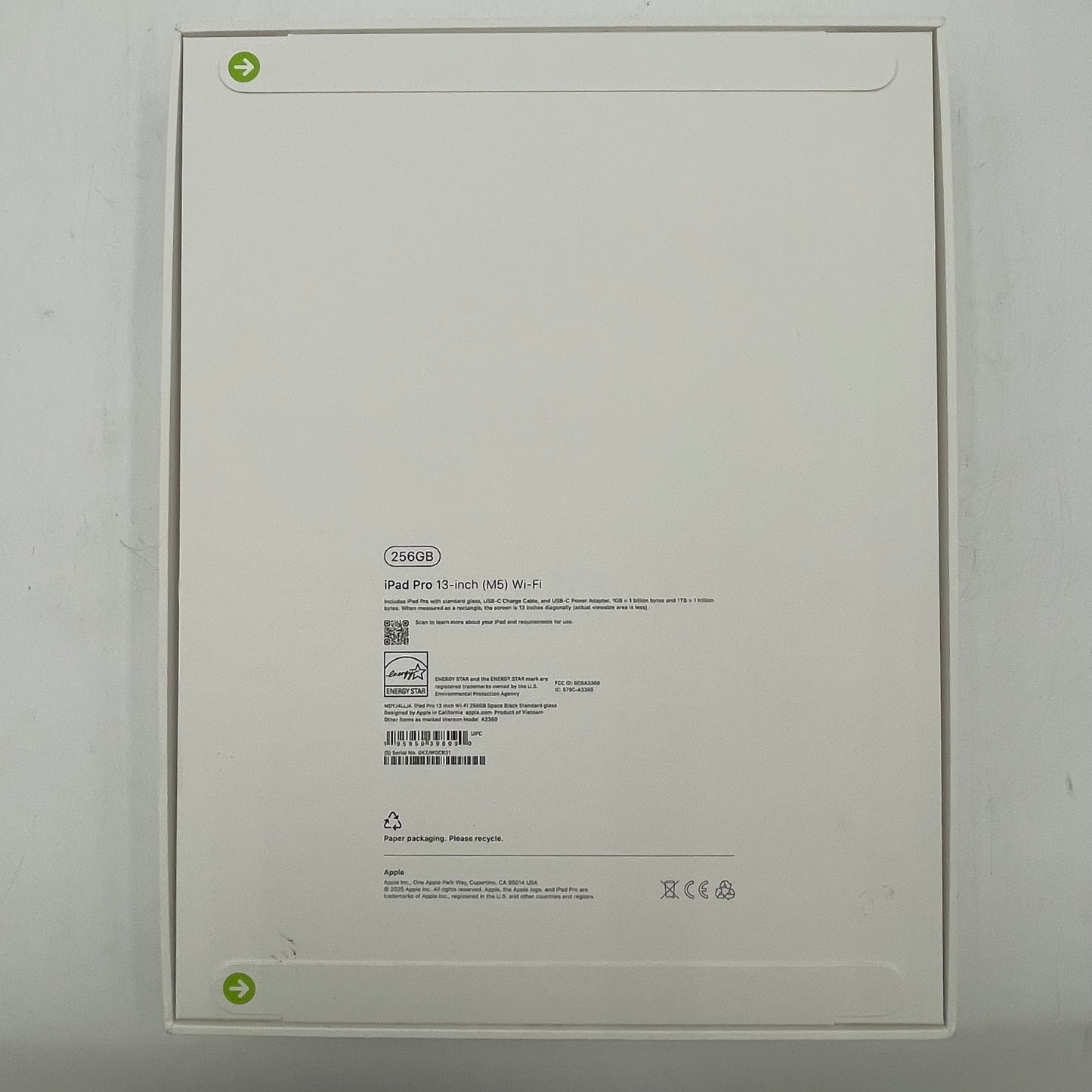 New WiFi Only Apple iPad Pro 13" M5 256GB Space Black MDYJ4LL/A