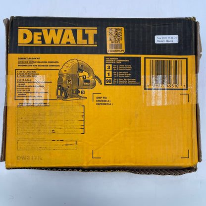New DeWalt DW317K 120V Compact Jig Saw Kit