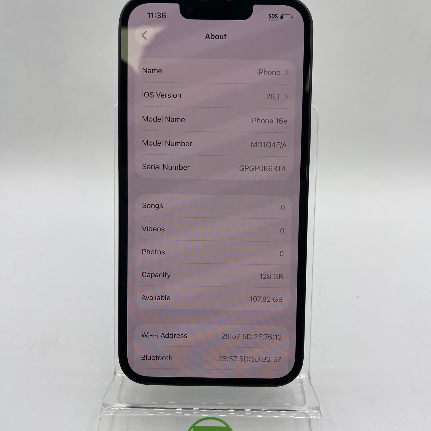 Factory Unlocked Apple iPhone 16e 128GB Black MD1Q4F/A