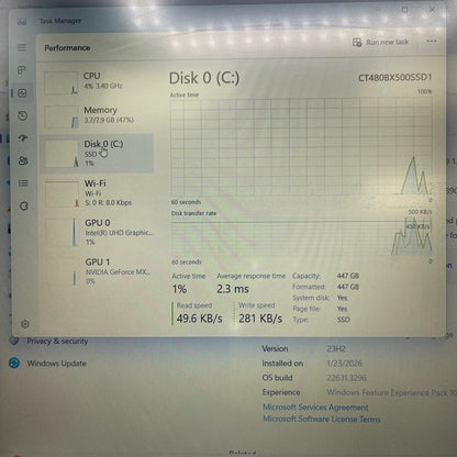 Asus Vivobook 15 X512F 15.6" i5-8265U 1.6GHz 8GB RAM 512GB SSD GeForce MX230