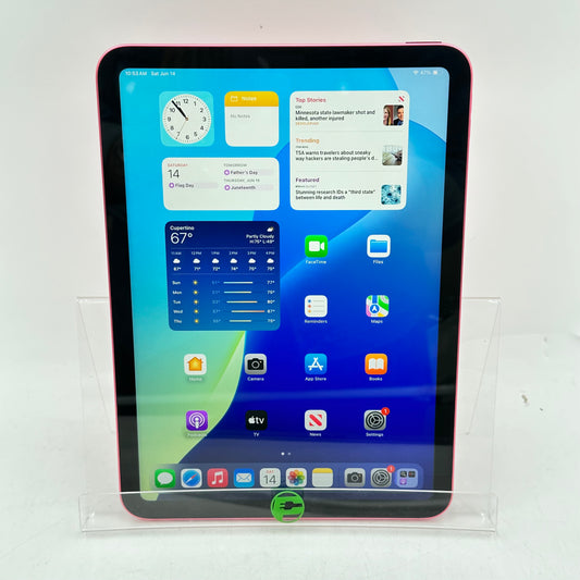 WiFi Only Apple iPad 10th Gen 64GB Pink MPQ33LL/A + Wrnty