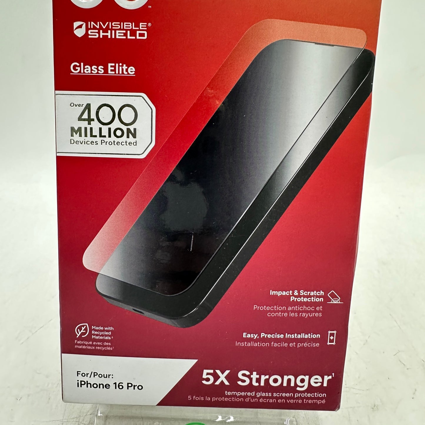 New Zagg Glass Elite Perfect Fit Tempered Glass for iPhone 16 Pro 450-17781-B
