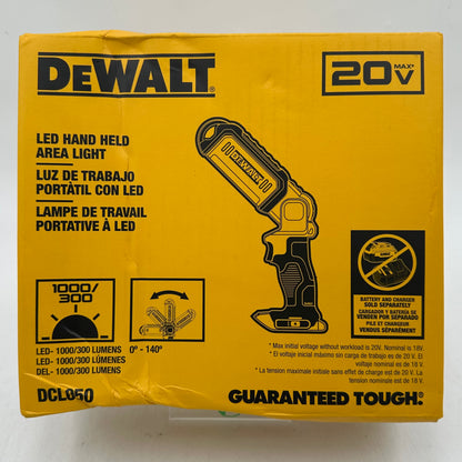 New DeWalt DCL050 20V MAX LED Hand Held Area Light
