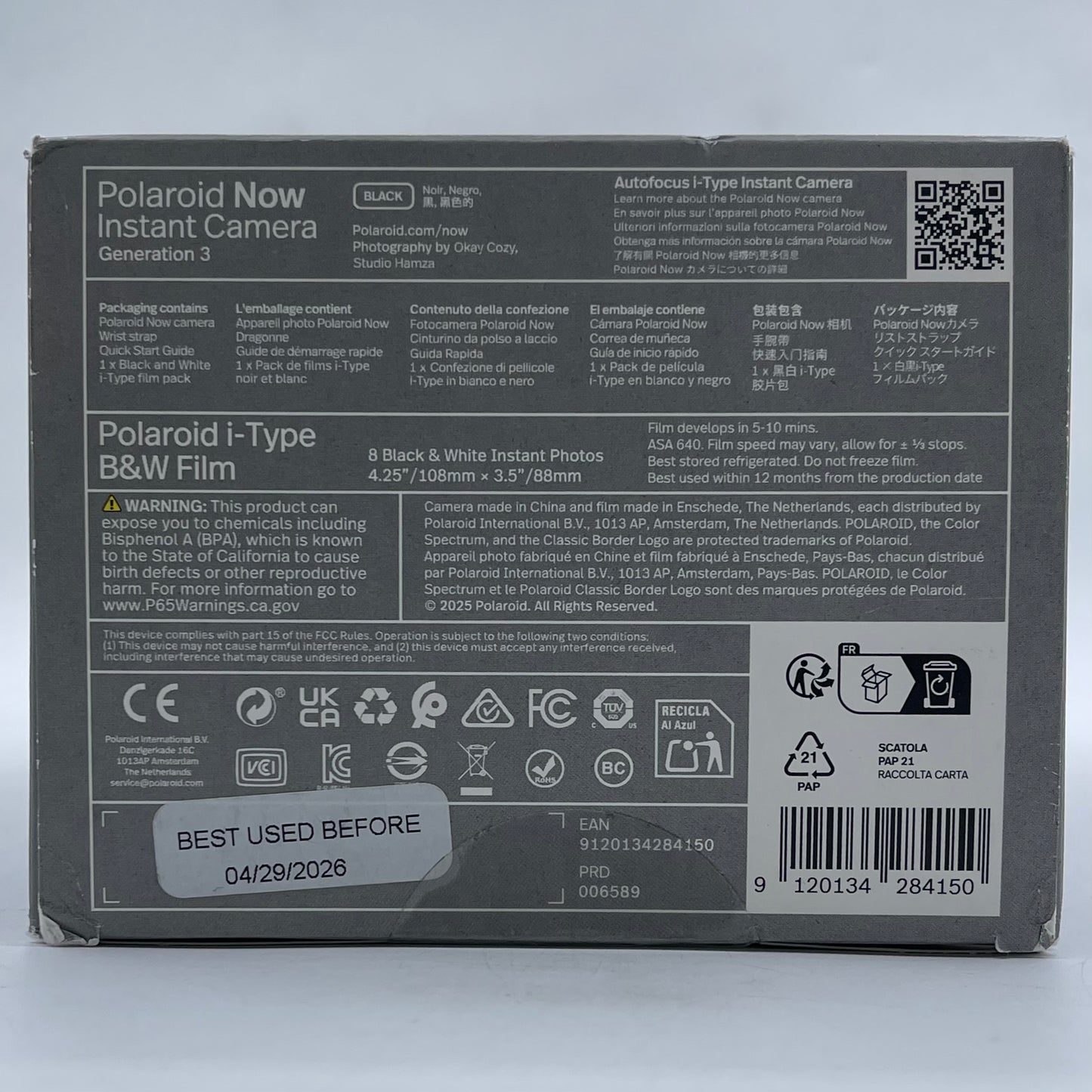 New Polaroid Now Instant Camera Autofocus i-Type Instant Camera GEN 3